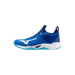 Buty halowe Mizuno Wave Dimension. Białe buty sportowe męskie Mizuno, bez wzorów, bez zapięcia, do piłki ręcznej, mizuno wave. Za 405.70 zł.