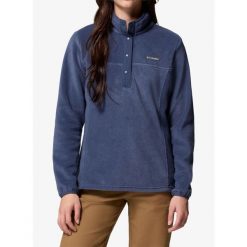 Bluza bez kaptura damska Columbia Benton Springs Half Snap Pull Over II. Niebieskie bluzy damskie Columbia, bez wzorów, sportowe, bez ramiączek, bez kaptura. Za 197.99 zł.