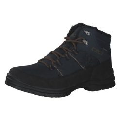 Buty trekkingowe męskie CMP Annuuk Snow Boot Wp. Czarne buty zimowe męskie CMP, bez wzorów, z materiału, bez obcasa, bez zapięcia. Za 233.74 zł.