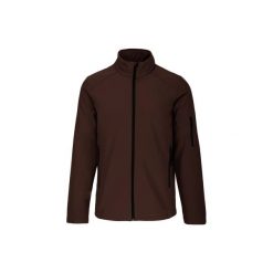 Kurtka Kariban Softshell. Brązowe kurtki męskie KARIBAN, m, bez wzorów, z elastanu, bez kaptura. Za 212.70 zł.