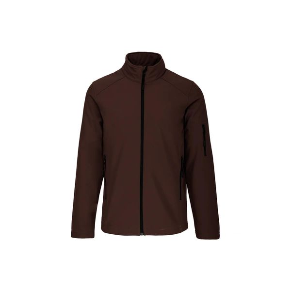 Kurtka Kariban Softshell. Brązowe kurtki męskie KARIBAN, m, bez wzorów, z elastanu, bez kaptura. Za 195.00 zł.
