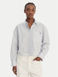 Calvin Klein Jeans Koszula LV047F105G Błękitny Relaxed Fit. Niebieskie koszule damskie Calvin Klein Jeans, l, bez wzorów, z bawełny, bez kołnierzyka, bez ramiączek. Za 409.99 zł.