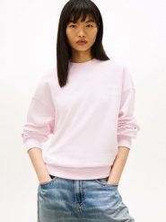 Tommy Jeans Bluza Kobiety Bawełna (100%) różowy, XS. Czerwone bluzy damskie Tommy Jeans, xs, bez wzorów, z bawełny, bez ramiączek, bez kaptura. Za 279.95 zł.