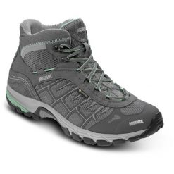 Buty turystyczne damskie Quebec Lady Mid z membraną Gore - Tex. Szare obuwie trekkingowe damskie MEINDL, z gore-texu, bez zapięcia. Za 880.02 zł.
