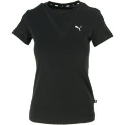 Koszulka treningowa damska Puma ESS Small Logo Tee. Czarne koszulki sportowe damskie Puma, xs, bez wzorów, bez ramiączek. Za 186.00 zł.