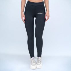 Legginsy damskie fitness elastyczne czarne Mesh. Czarne legginsy damskie GYMBEAM, s, bez wzorów, z elastanu, na fitness i siłownię. Za 85.90 zł.