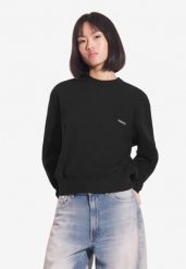 Bluza sportowa damska Prosto Ribbed bez kaptura. Czarne bluzy damskie Prosto., l, z aplikacjami, z bawełny, klasyczne, bez ramiączek, bez kaptura. Za 184.99 zł.