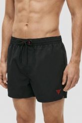GUESS Czarne krótkie męskie kąpielówki New Basic, Rozmiar XL. Czarne kąpielówki męskie Guess, m, z aplikacjami, krótkie. Za 259.99 zł.