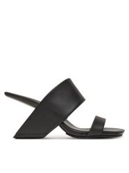 United Nude Klapki Loop Hi 1000501162 Czarny. Czarne klapki damskie United Nude, bez wzorów, ze skóry, bez obcasa, bez zapięcia. Za 839.99 zł.