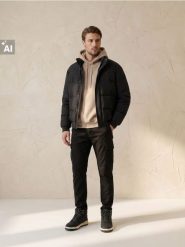 Kurtka puffer bomber z ociepleniem - czarny. Czarne kurtki męskie Sinsay, l, bez wzorów, bez kaptura. Za 119.99 zł.