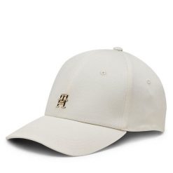 Czapka z daszkiem Tommy Hilfiger. Brązowe czapki damskie Tommy Hilfiger, bez wzorów. Za 159.99 zł.