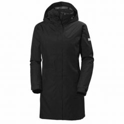 Płaszcz ocieplany dla kobiet Helly Hansen Aden. Czarne płaszcze damskie Helly Hansen, xs, bez wzorów, z materiału, eleganckie, bez kołnierzyka, bez kaptura. Za 698.50 zł.