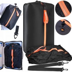 Torba kompresyjna zwiększająca pojemność Travel Vacuum Bag Aerogogo VB0-L 30L. Czarne torby podróżne damskie AEROGOGO, bez wzorów, z materiału, na ramię. Za 179.00 zł.