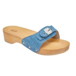 Klapki turystyczne damskie Scholl Pescura Heel Light. Niebieskie klapki damskie Scholl, na lato, bez wzorów, z gumy, retro, bez obcasa, na szpilce, bez zapięcia. Za 332.64 zł.