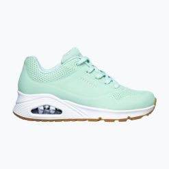 Buty SKECHERS Uno Stand On Air. Zielone obuwie sportowe damskie Skechers, bez wzorów, bez zapięcia. Za 279.99 zł.
