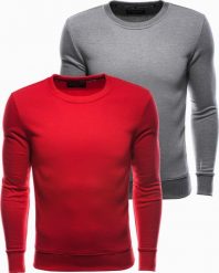 Ombre Zestaw bluz bawełnianych bez kaptura - mix 2-pak V3 Z34 XL. Bluzy męskie Ombre, m, bez wzorów, z bawełny, bez ramiączek, bez kaptura. Za 129.99 zł.