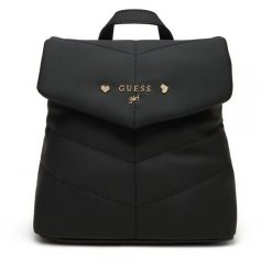 Plecak Guess. Czarne plecaki damskie Guess, z aplikacjami. Za 159.99 zł.