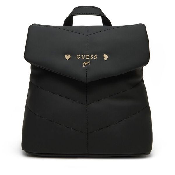 Plecak Guess. Czarne plecaki damskie Guess, z aplikacjami. Za 159.99 zł.