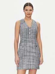 Guess Sukienka koktajlowa W5GK0E WH7I0 Szary Bodycon Fit. Szare sukienki damskie Guess, z aplikacjami, z syntetyku, wizytowe, bez kołnierzyka, bez ramiączek, bodycon. Za 377.00 zł.