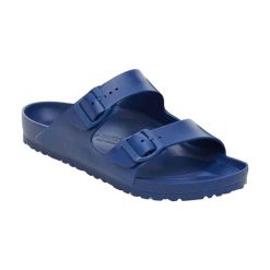 Sandały Męskie Arizona. Niebieskie buty zimowe męskie Birkenstock, bez wzorów, sportowe, bez zapięcia. Za 409.99 zł.