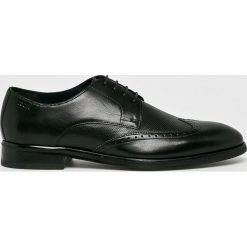 Joop! - Półbuty. Czarne buty wizytowe męskie JOOP!, bez wzorów, z materiału, bez obcasa, bez zapięcia. W wyprzedaży za 339.90 zł.