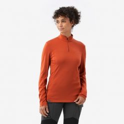 Koszulka trekkingowa damska z długim rękawem Merino Resist. Bluzki damskie SIMOND, m, bez wzorów, z materiału, sportowe, bez kołnierzyka, bez ramiączek. Za 249.99 zł.