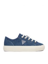 Guess Jeans Tenisówki CWBEO-GJ202505162 Niebieski. Niebieskie trampki i tenisówki damskie Guess Jeans, z aplikacjami, z jeansu, bez zapięcia. Za 199.99 zł.