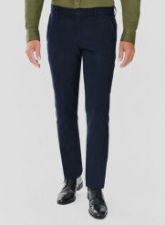 PAKO LORENTE – Casualowe granatowe spodnie męskie. Spodnie materiałowe męskie Pako Lorente, bez wzorów, z elastanu. Za 179.99 zł.