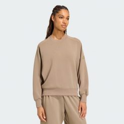 Bluza Soft Lux Loose. Zielone bluzy damskie Adidas, xs, bez wzorów, z bawełny, eleganckie, bez ramiączek, bez kaptura. Za 299.00 zł.