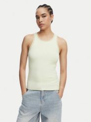 BOSS Top C_Eplie 50553479 Zielony Slim Fit. Zielone topy damskie Boss, l, bez wzorów, z bawełny, bez kołnierzyka, bez ramiączek. Za 279.99 zł.