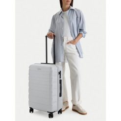Walizka średnia GINO ROSSI. Szare walizki damskie Gino Rossi, bez wzorów, średnie. Za 279.99 zł.