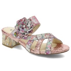 Różowe Klapki Laura Vita Stylowe Obuwie Damskie Na Obcasie. Czerwone klapki damskie Laura Vita, bez wzorów, ze skóry, eleganckie, bez obcasa, na obcasie, bez zapięcia. Za 289.00 zł.