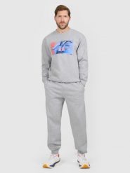 4F Spodnie dresowe joggery męskie - szare XL. Szare spodnie materiałowe męskie 4F, bez wzorów, z dresówki. Za 159.99 zł.