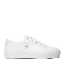 Tenisówki Beverly Hills Polo Club. Białe trampki i tenisówki damskie Beverly Hills Polo Club, bez wzorów, bez zapięcia. Za 179.99 zł.