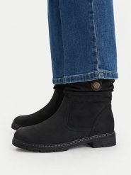 Go Soft Botki CEO-HY80183-1 Czarny. Czarne botki damskie GO SOFT, bez wzorów, bez obcasa, na płaskiej podeszwie, bez zapięcia. Za 159.99 zł.