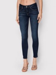 Guess Jeansy Annette W2YA99 D4Q03 Granatowy Skinny Fit. Niebieskie jeansy damskie Guess, z aplikacjami, z bawełny. Za 289.99 zł.