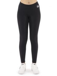 Legginsy z bawełna z krój slim na co dzień. Czarne legginsy damskie LEONE 1947 APPAREL, bez wzorów, z bawełny. Za 164.19 zł.