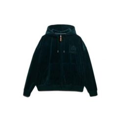 Bluza damska z kapturem Superdry Country Club. Zielone bluzy damskie Superdry, bez wzorów, z dresówki, eleganckie, bez ramiączek, z kapturem. Za 380.60 zł.