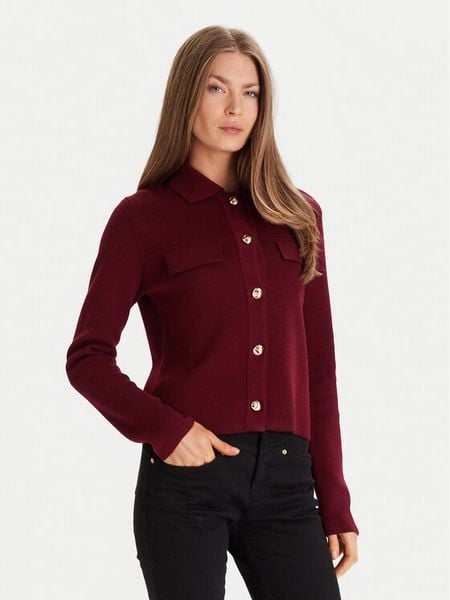 Morgan Kardigan 252-MIMDIE Bordowy Regular Fit. Czerwone kardigany damskie Morgan, xs, bez wzorów, z syntetyku, bez kołnierzyka. Za 219.99 zł.