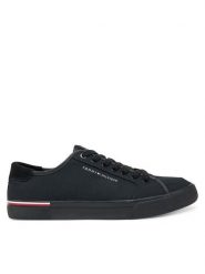 Tommy Hilfiger Tenisówki Core Corporate Vulc Canvas FM0FM05398 Czarny. Czarne trampki męskie Tommy Hilfiger, bez wzorów, z materiału, bez zapięcia. Za 219.99 zł.