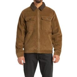 Kurtka turystyczna przejściowa męska Billabong Barlow Sherpa Cord. Brązowe kurtki męskie Billabong, m, bez wzorów, z bawełny, sportowe, bez kaptura. Za 374.00 zł.