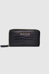 VALENTINO Duży czarny portfel Fire Re. Czarne portfele damskie Valentino by Mario Valentino, ze skóry ekologicznej. W wyprzedaży za 227.99 zł.