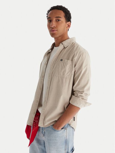 Quiksilver Koszula Smoke Trail EQYWT04652 Beżowy Regular Fit. Brązowe koszule męskie Quiksilver, m, bez wzorów, z bawełny, bez kołnierzyka, bez ramiączek. Za 179.99 zł.