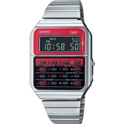 Zegarek Męski Casio CA-500WE-4BEF. Czerwone zegarki męskie Casio, bez wzorów. W wyprzedaży za 273.40 zł.