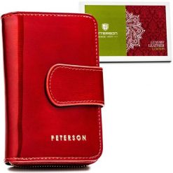 Portfel damski Peterson PTN 76115-SH czerwony. Czerwone portfele damskie Peterson, ze skóry. Za 97.99 zł.