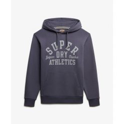 Bluza z kapturem Superdry Athletic Ess. Szare bluzy męskie Superdry, m, bez wzorów, z kapturem. W wyprzedaży za 255.00 zł.
