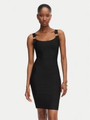 Marciano Guess Sukienka koktajlowa G6YK40 Z1082 Czarny Slim Fit. Czarne sukienki damskie Marciano Guess, z aplikacjami, z wiskozy, wizytowe, bez kołnierzyka, bez ramiączek. Za 989.99 zł.
