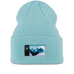 Czapka BUFF KNITTED BEANIE LILON GEM MALACHITE. Niebieskie czapki damskie Buff, bez wzorów, sportowe. Za 129.90 zł.