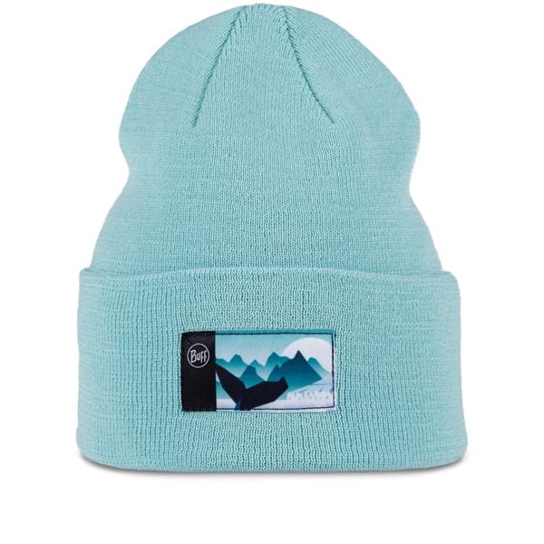 Czapka BUFF KNITTED BEANIE LILON GEM MALACHITE. Niebieskie czapki damskie Buff, bez wzorów, sportowe. Za 129.90 zł.