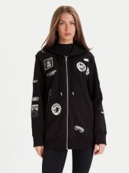 MICHAEL Michael Kors Bluza MF551WQ4MY Czarny Relaxed Fit. Czarne bluzy damskie MICHAEL Michael Kors, xxs, bez wzorów, z bawełny, bez ramiączek, bez kaptura. Za 529.99 zł.